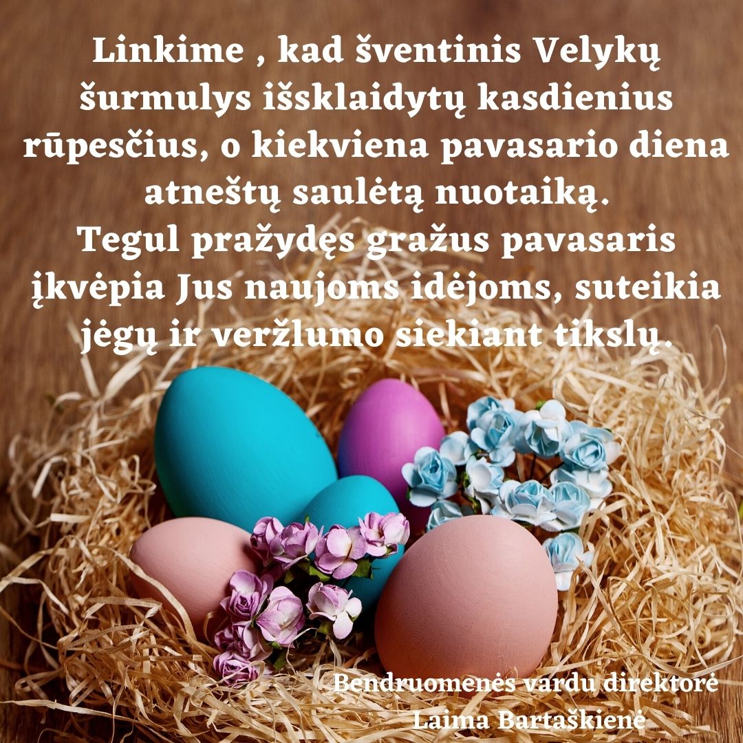 Sveikinimas su Šv. Velykomis!