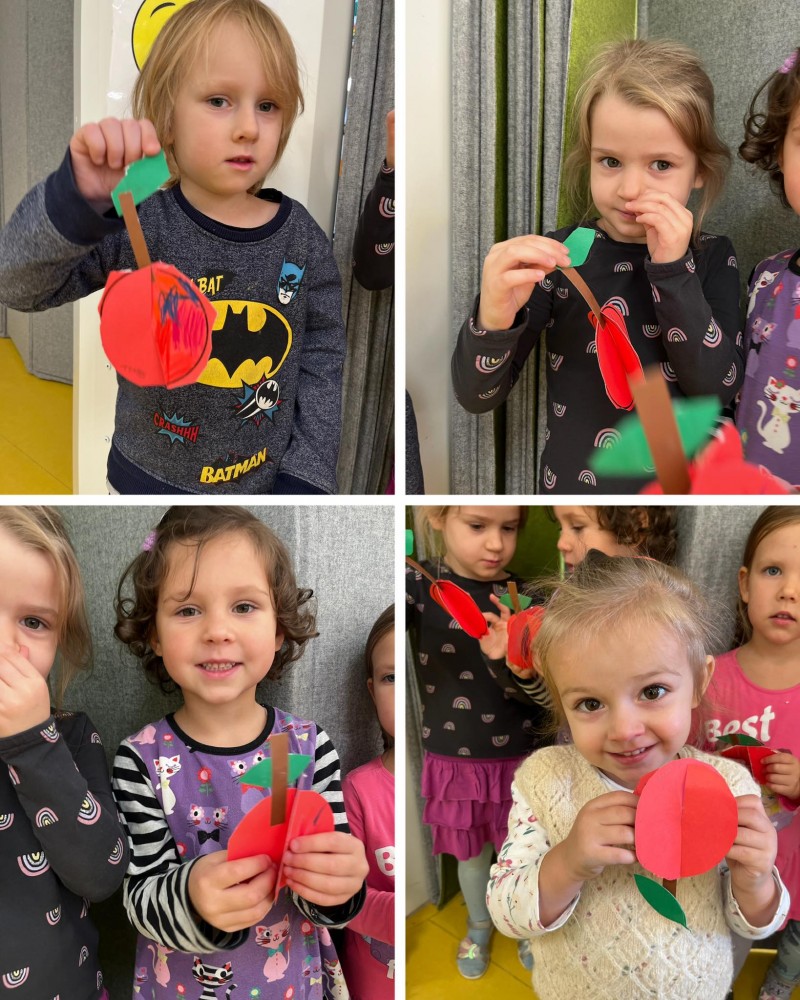 “Kačiukų” grupės vaikai gamino savo obuoliukus