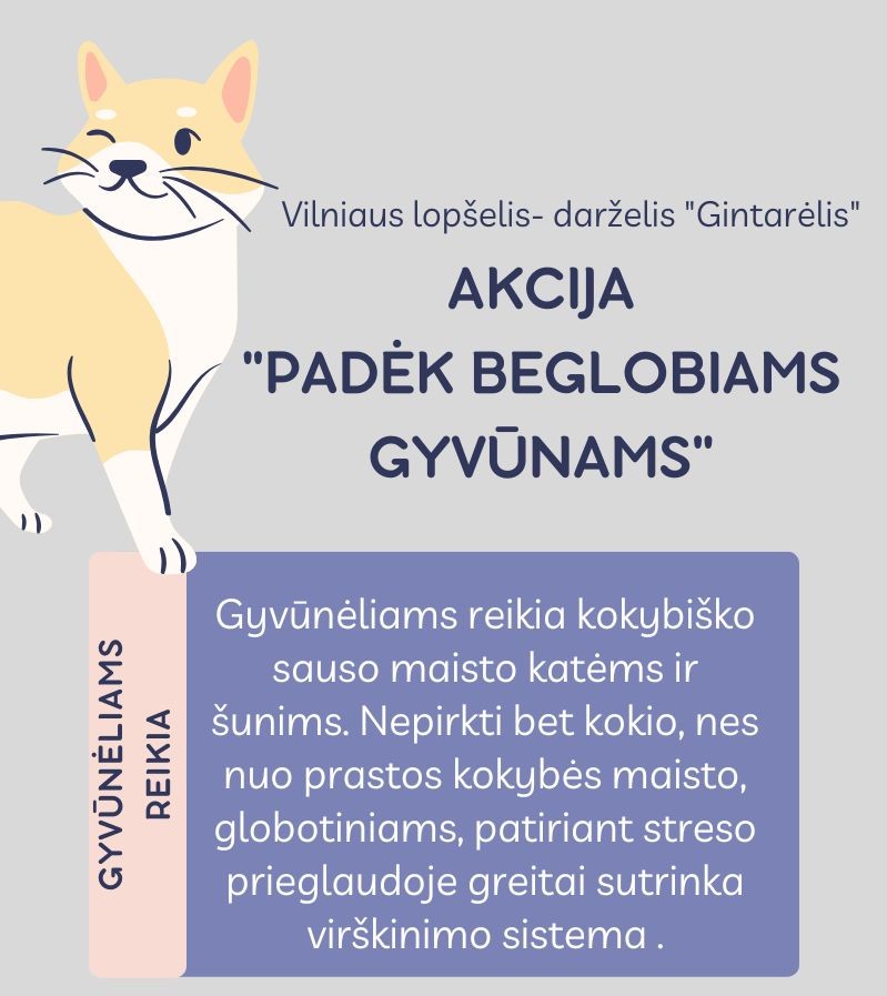 Akcija “Padėk beglobiams gyvūnams”