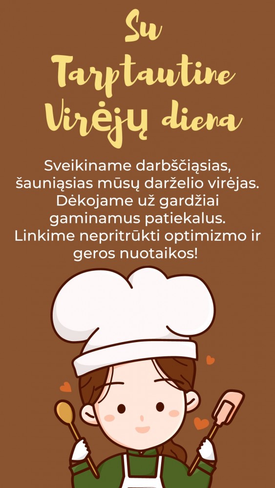 Su Tarptautine Virėjų diena  mūsų darželio virėjas 