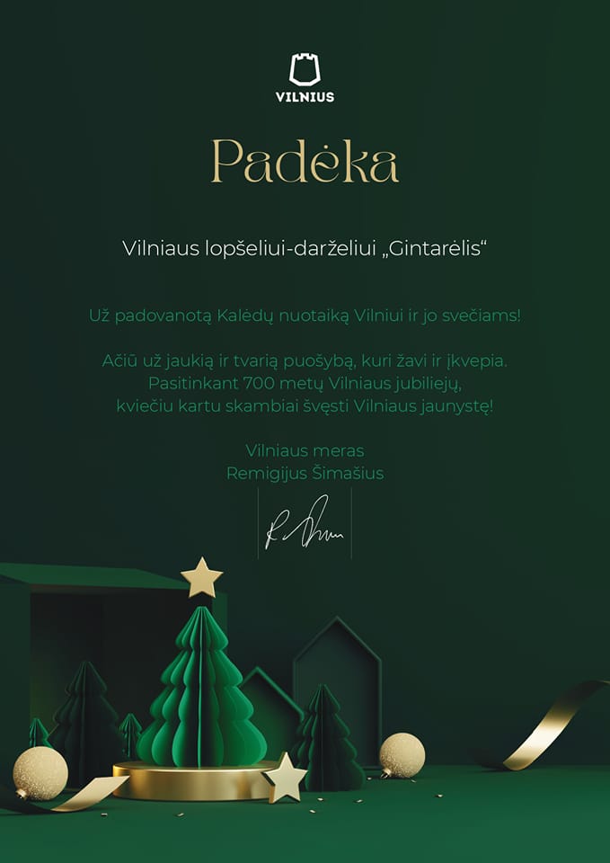Džiaugiamės !