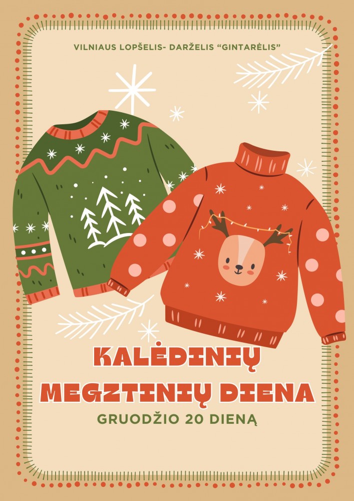 Kviečiame į Kalėdinių megztinių dieną!