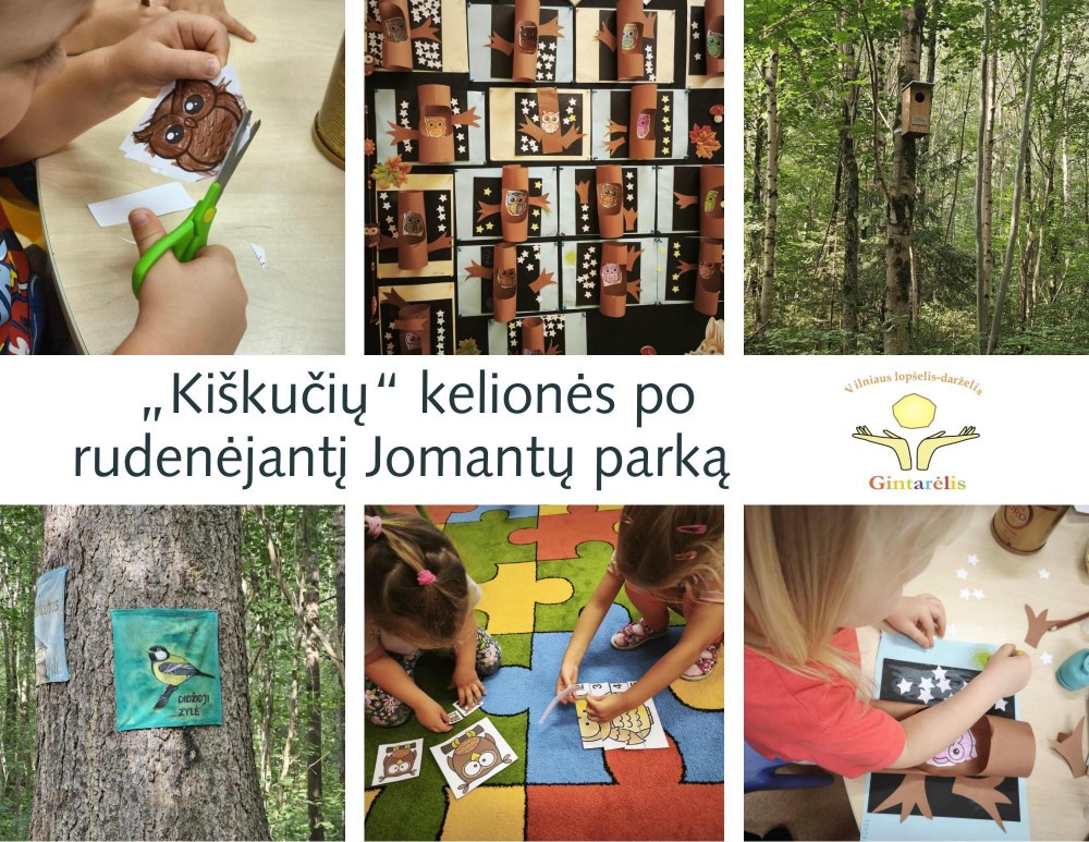 „Kiškučių“ grupės vaikų kelionė po rudenėjantį parką