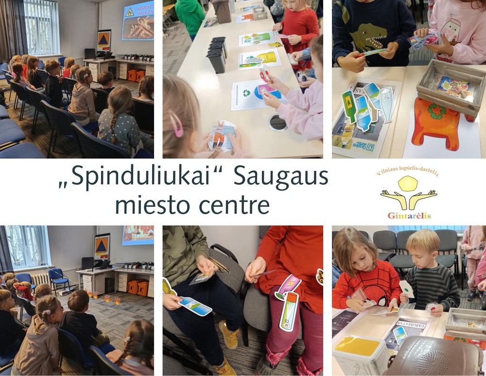 „Spinduliukų“ grupės vaikai lankėsi Saugaus miesto centre