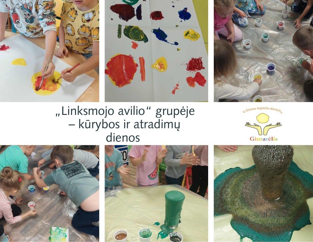 „Linksmojo avilio“ grupės vaikai praėjusią savaitę leidosi į kūrybos ir atradimų kupinas veiklas