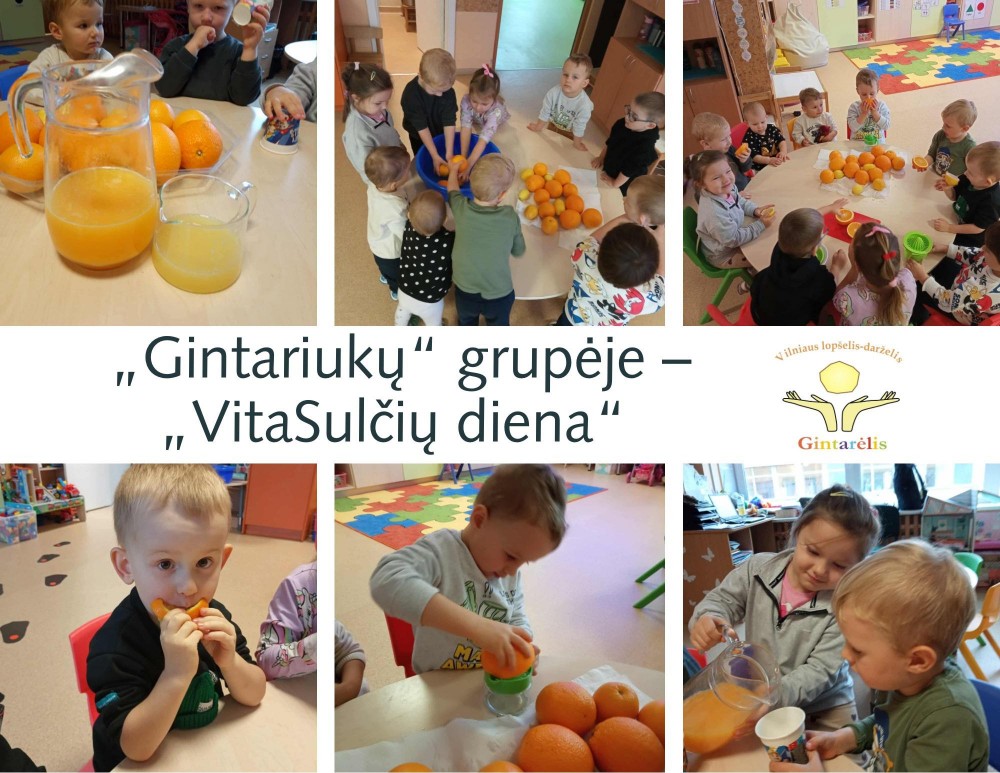 „Gintariukų“ grupės vaikai dalyvavo veikloje „VitaSulčių diena“