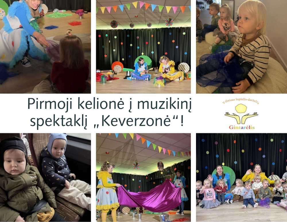 „Vyturiukų“ ir „Boružėlių“  grupių vaikai leidosi į pirmąją kelionę autobusiuku – į muzikinį spektaklį „Keverzonė“