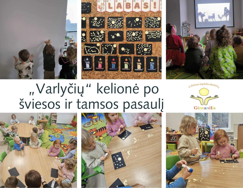 „Varlyčių“  grupės vaikai „keliavo“ po šviesos ir tamsos pasaulį.