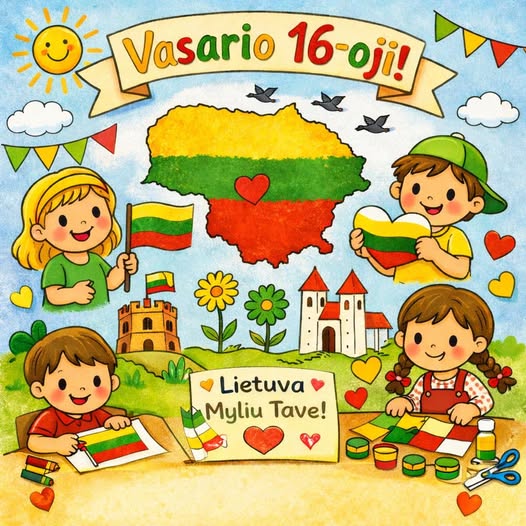 Šiandien švenčiame ypatingą dieną – Vasario 16-ąją, Lietuvos valstybės atkūrimo dieną!