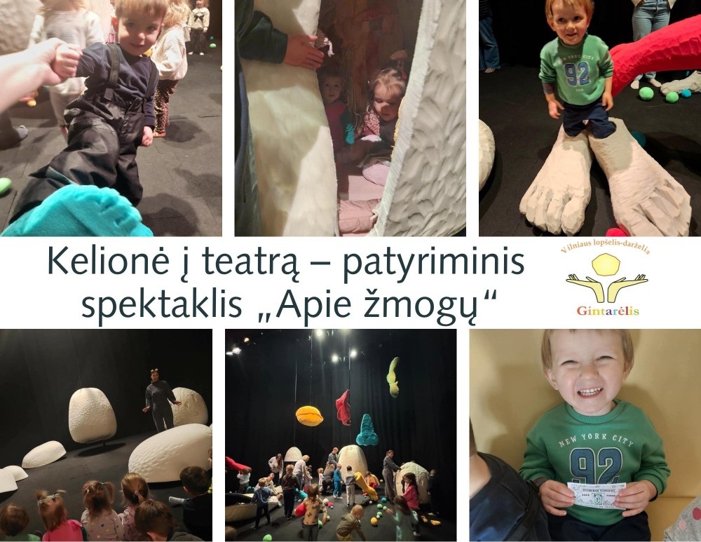 Kelionė į teatrą patyriminis spektaklis ,,Apie žmogų”