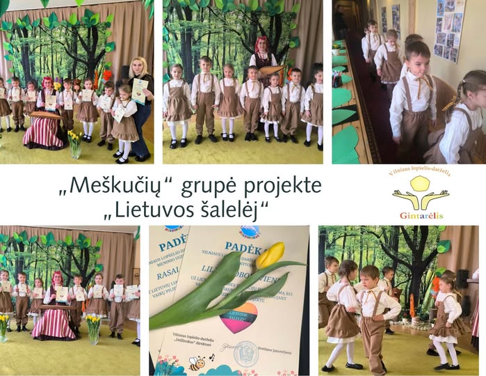 „Meškučių“  grupės vaikai dalyvavo Vilniaus miesto ikimokyklinio ir priešmokyklinio ugdymo įstaigų muzikiniame projekte „Lietuvos šalelėj“