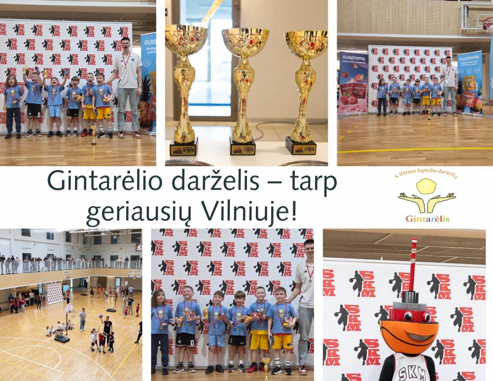Mus pasiekė džiugi žinia apie „Gintarėlio“ darželio krepšinio komandos pasiekimus!